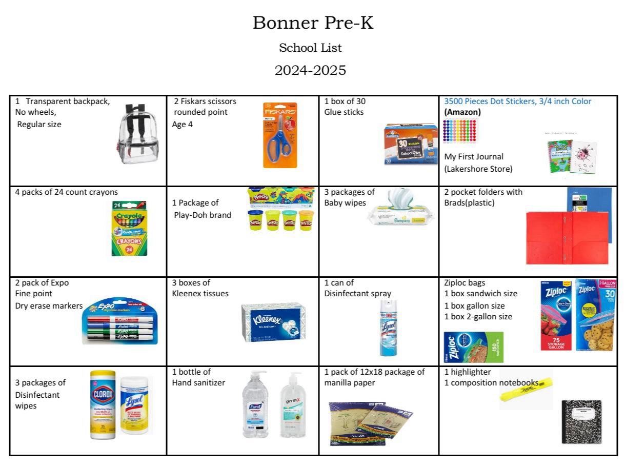  PK Supply List 2024-2025